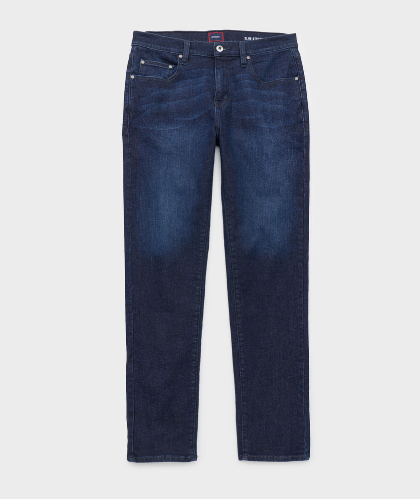 Blue jeans on a white background