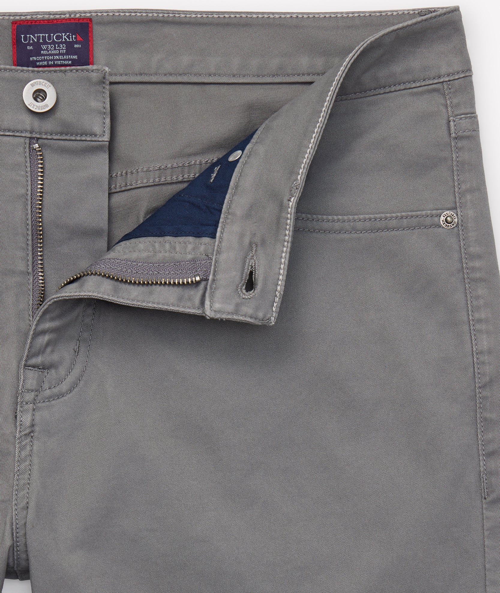 5-Pocket Chino Pants Charcoal | UNTUCKit
