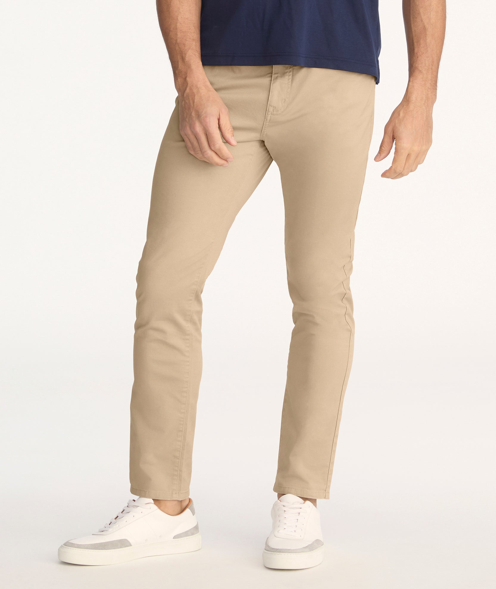 Pelago Khaki Stretch Chino Dress Pants | Mens 5-Pocket Cotton main image 0