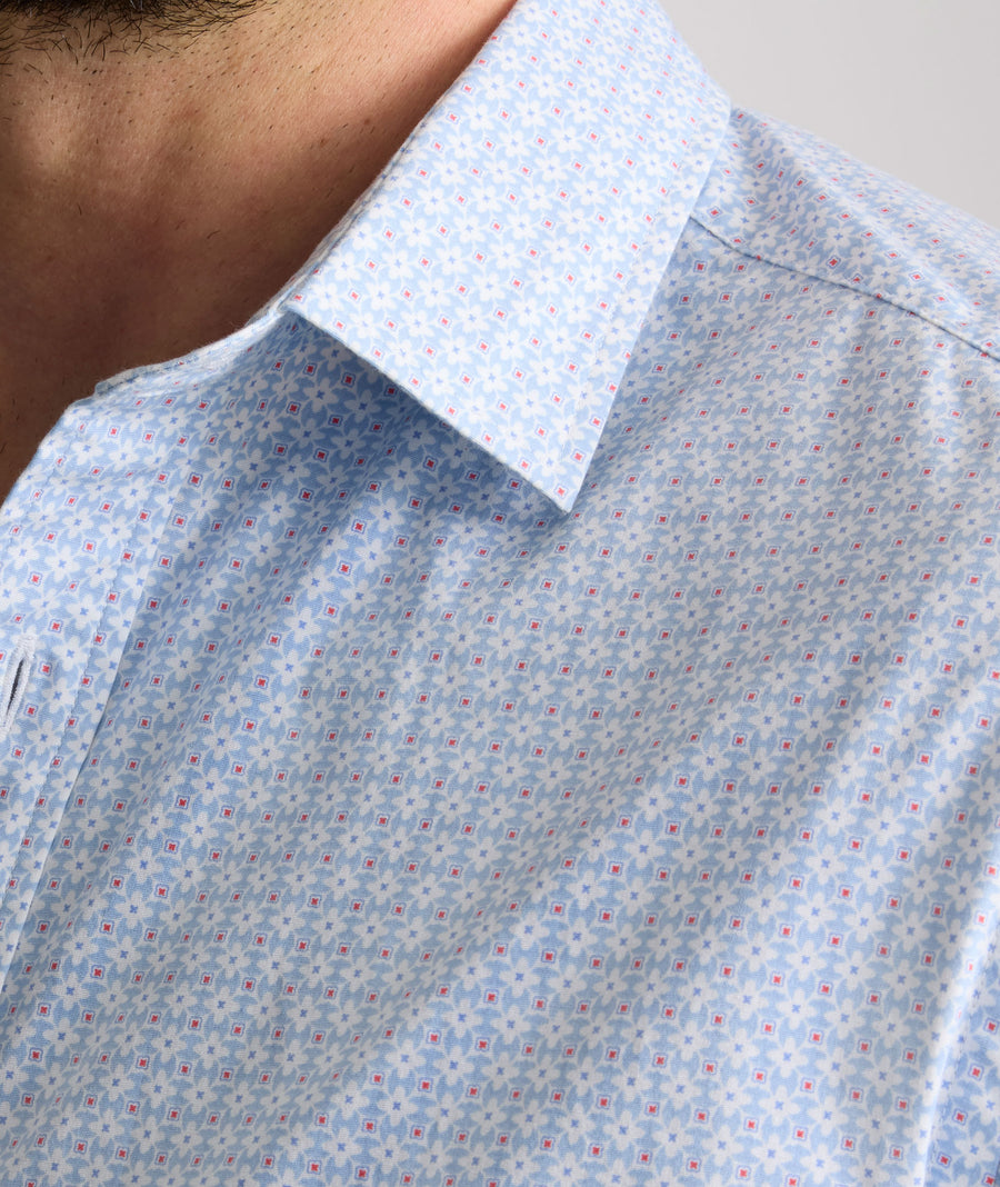 Stretch Cotton Short-Sleeve Dunbar Shirt