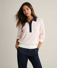 Cotton-Cashmere Edyta Sweater Polo