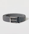 UNTUCKIt elastic braided belt in gray. 