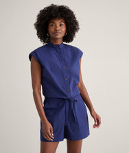 Cotton Poplin Drawstring Elsa Shirt