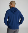 Model is wearing UNTUCKit Elwood Indigo Hoodie.