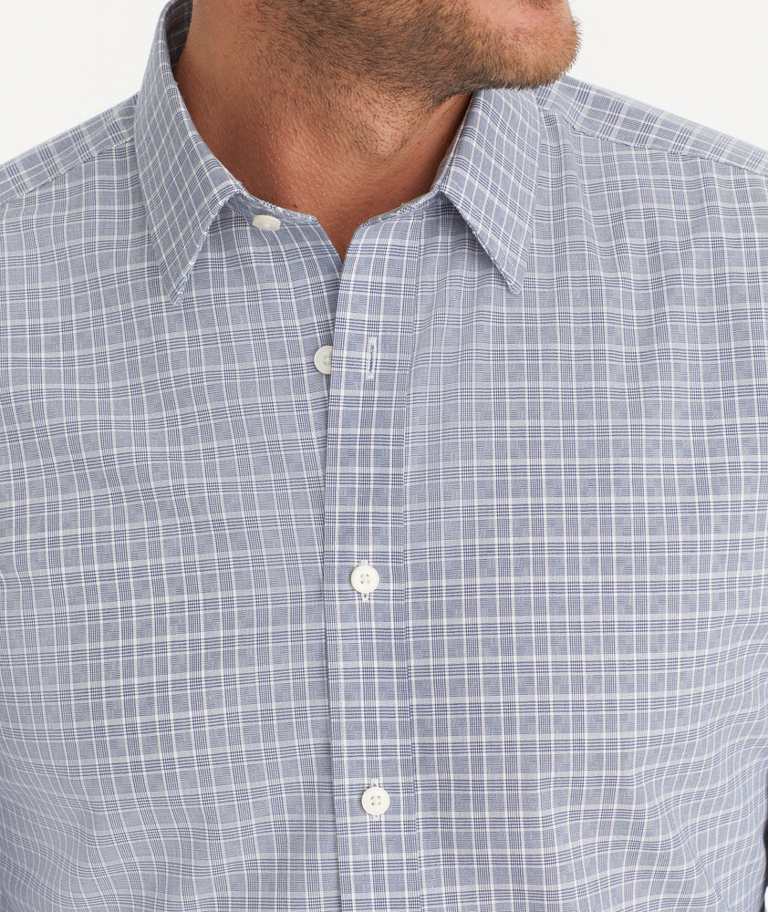 Wrinkle-Free Erryk Shirt Small Navy Check | UNTUCKit