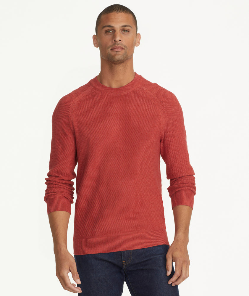 Waffle Knit Sweater Fair Trade Certified™ | Chili Red | UNTUCKit