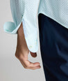 Model is wearing UNTUCKit Performance Fairfax Shirt. 
