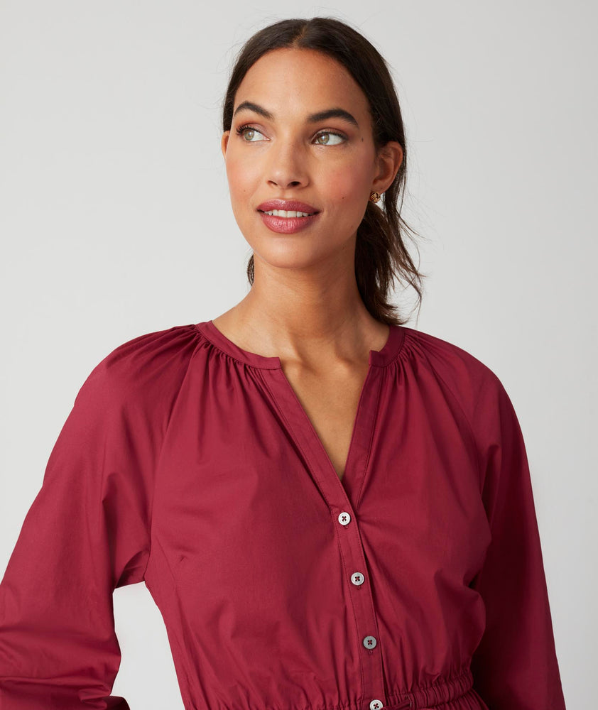 Stretch Cotton Midi Farrah Dress