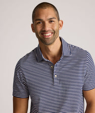Striped Jersey Performance Polo Zoom