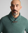 Model wearing an UNTUCKit Green Sweatshirt.
