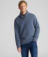 Model wearing an UNTUCKit Blue Sweatshirt.