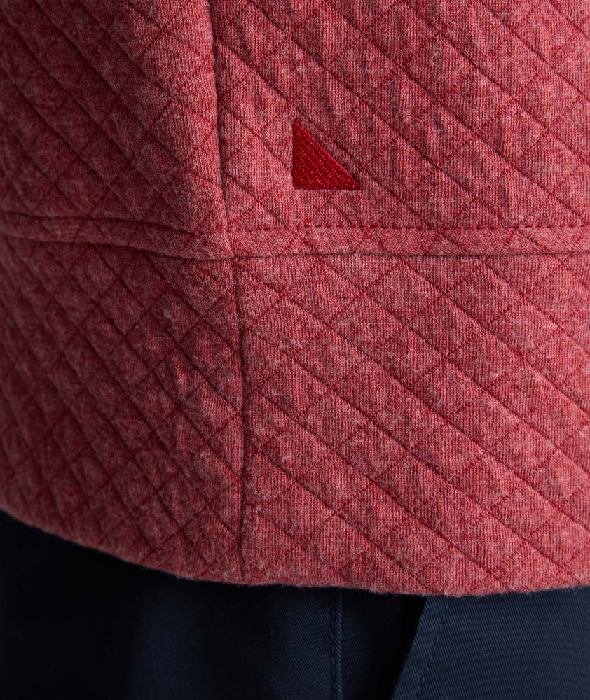 Model wearing an UNTUCKit Red Sweatshirt.