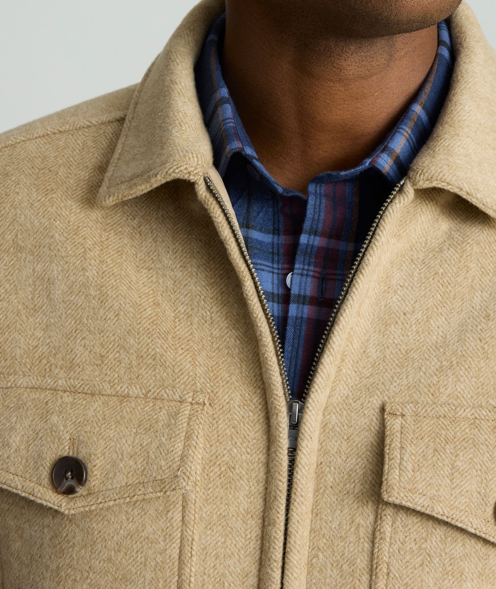 Full-Zip CPO Jacket Tan | UNTUCKit
