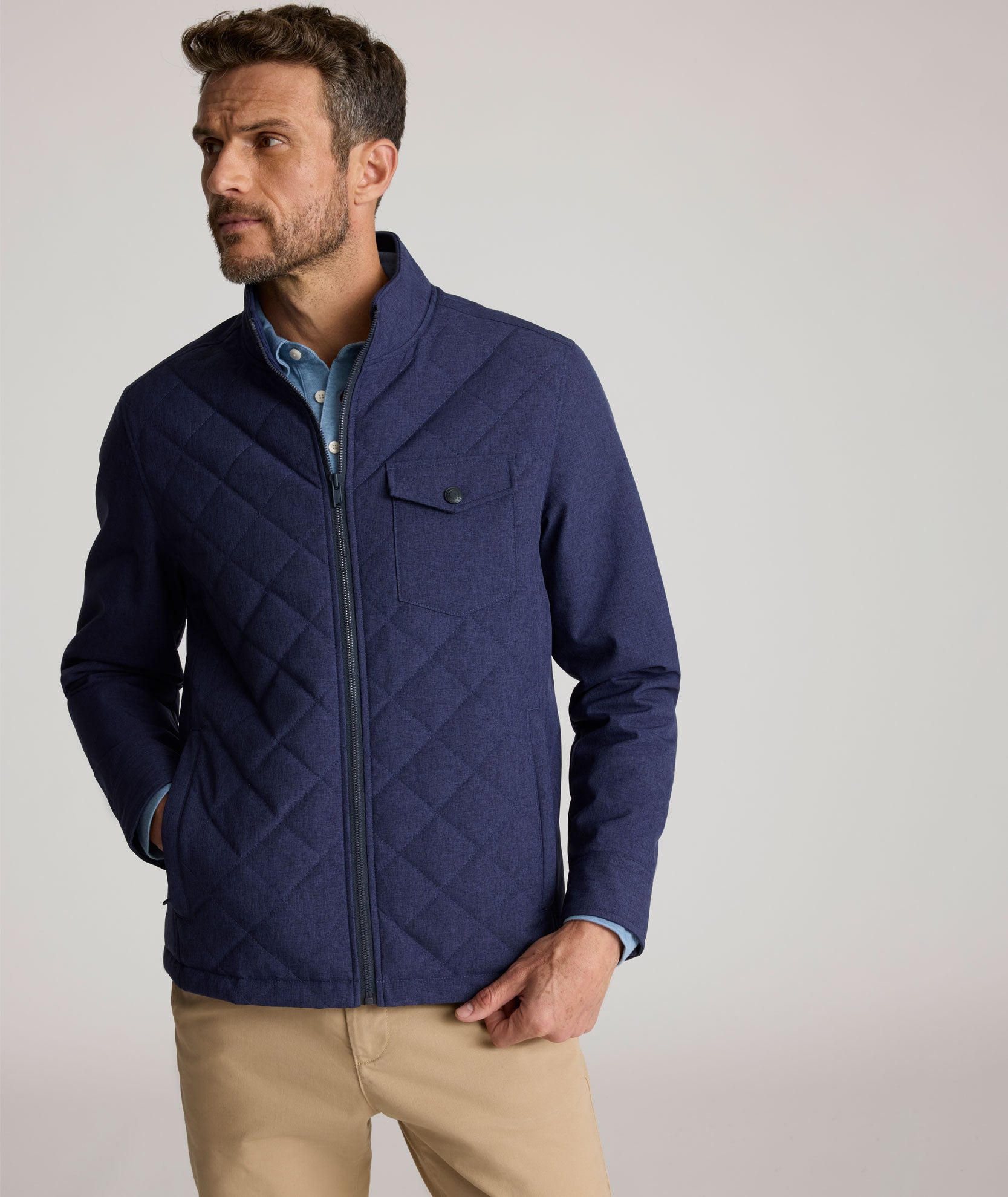 ジャケット・アウター thehighlights jacket'navyblack Quilted City Jacket Navy | UNTUCKit