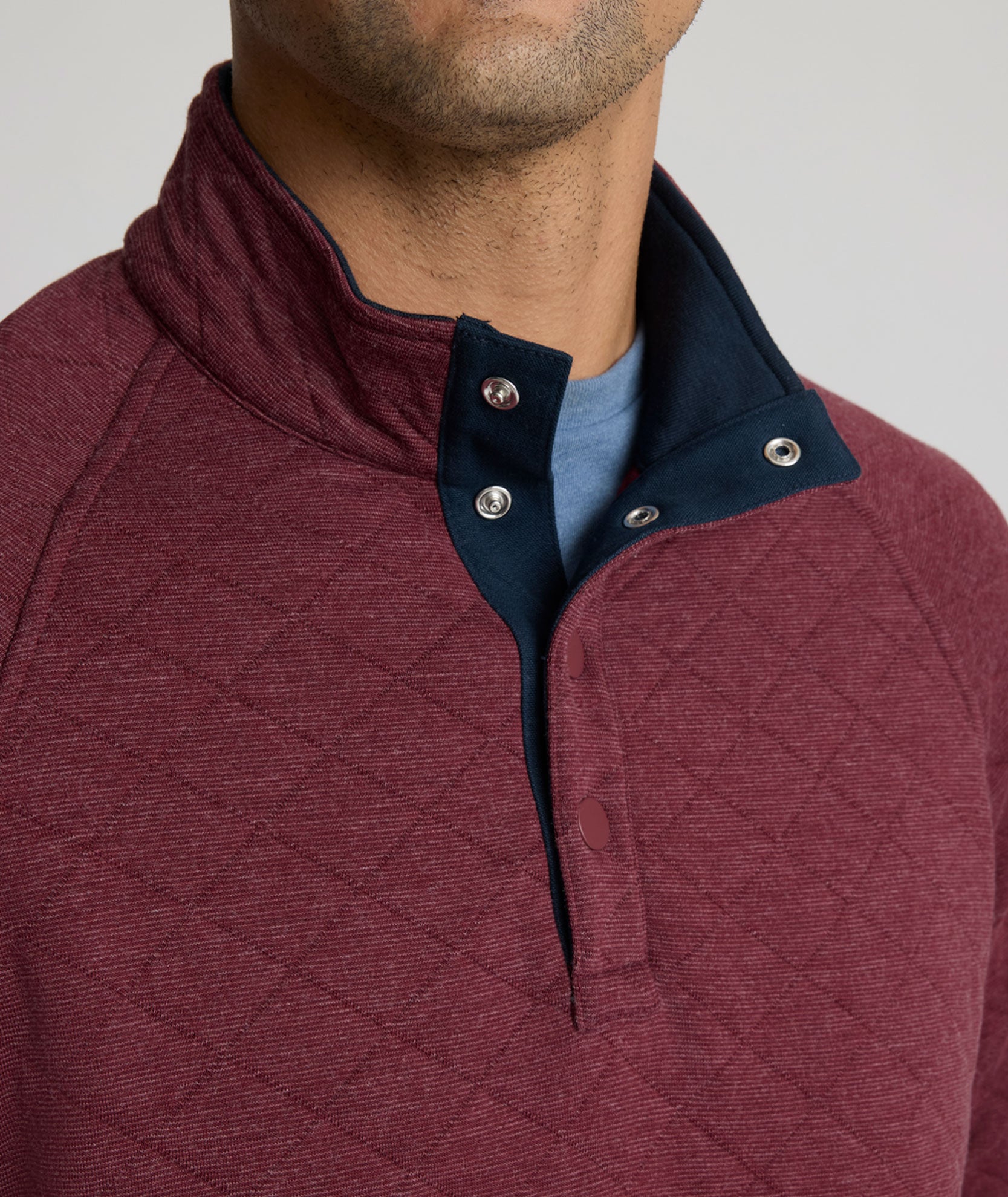 UNBIND QUILT SWITCH SWEAT グレー　M Quilted Pullover Maroon | UNTUCKit