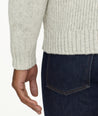 Model is wearing UNTUCKit Wool Blend Chunky Cardigan in Gray.
