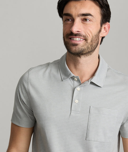 Striped Performance Polo