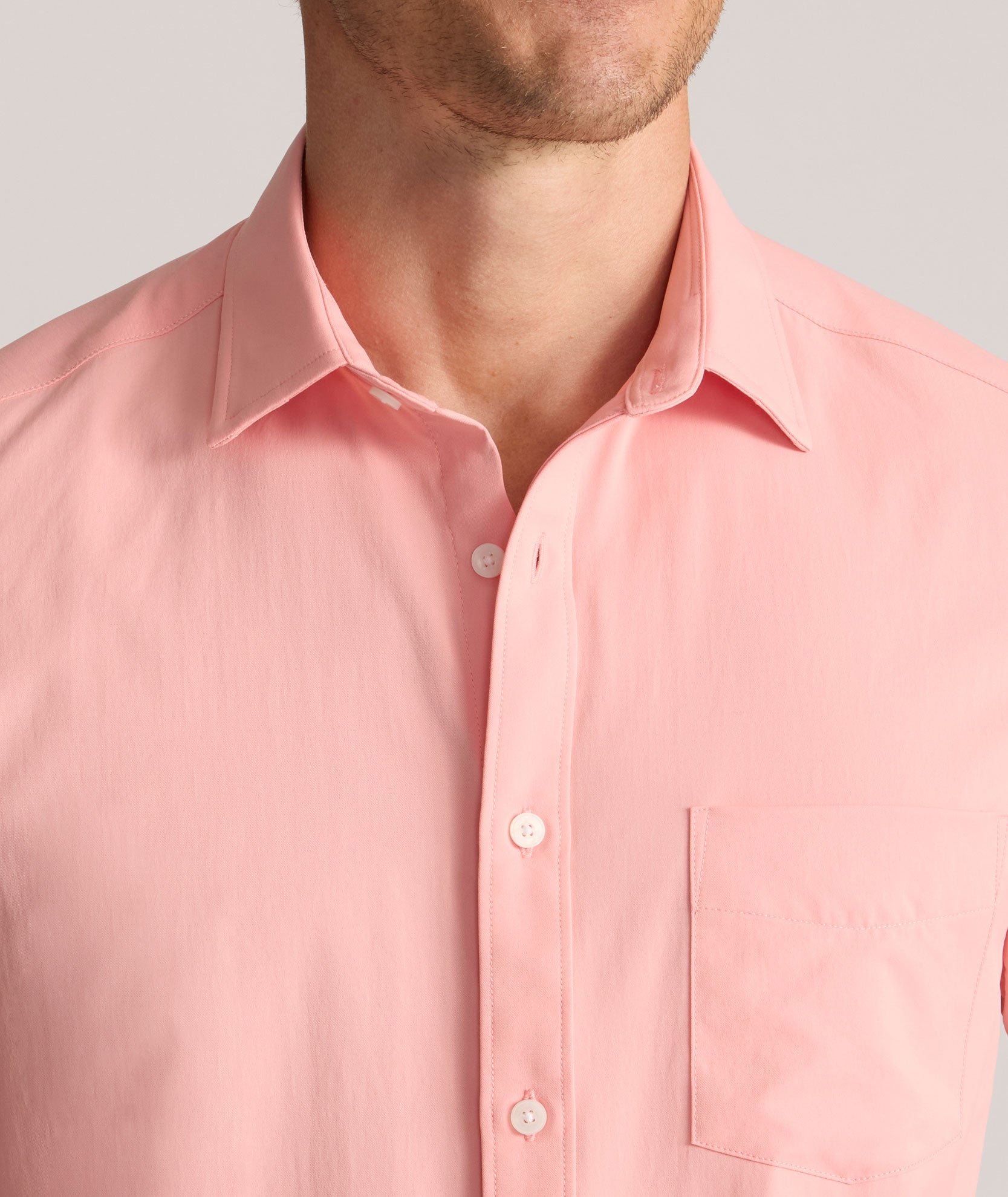 chinese dress ladies Turnbull & Asser Tailored Fit Pale Pink Cotton Cashmere Belgravia Shirt main image 0