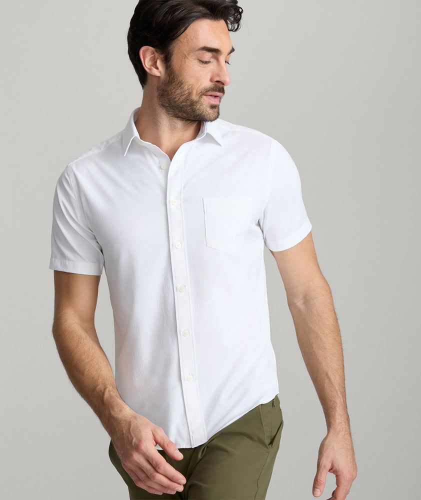 Performance Short-Sleeve Gironde Shirt White | UNTUCKit Performance Short-Sleeve Gironde Shirt White | UNTUCKit
