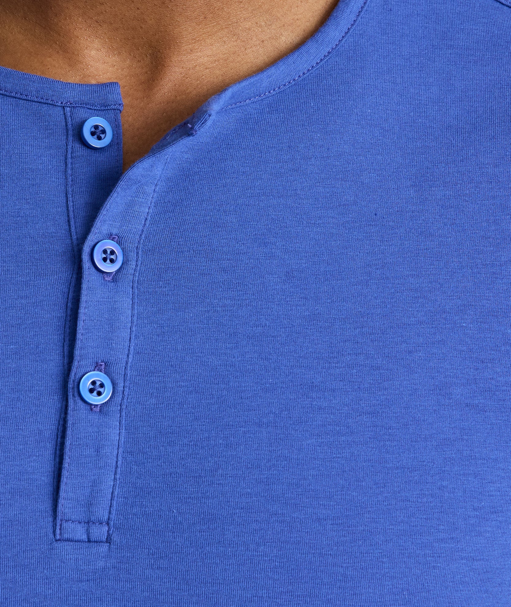EcoSoft™ Short-Sleeve Henley Cobalt Blue | UNTUCKit