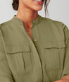 Collarless Double-Pocket Gloria Shirt