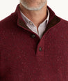 Button-Neck Donegal Sweater