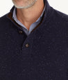 Button-Neck Donegal Sweater