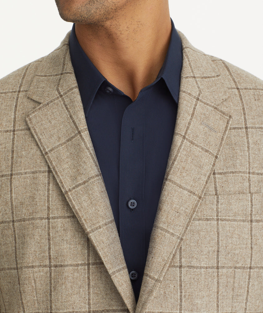 White Label Solid And Check Mens wool blazer
