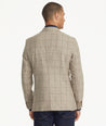 Model is wearing UNTICKit Italian Wool Blend Graydy Sport Coat in Tan Windowpane Check.