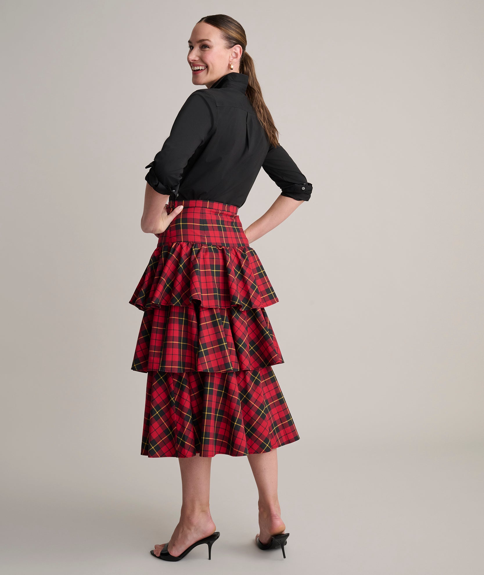 Plaid Gretel Skirt Red Tartan Plaid | UNTUCKit