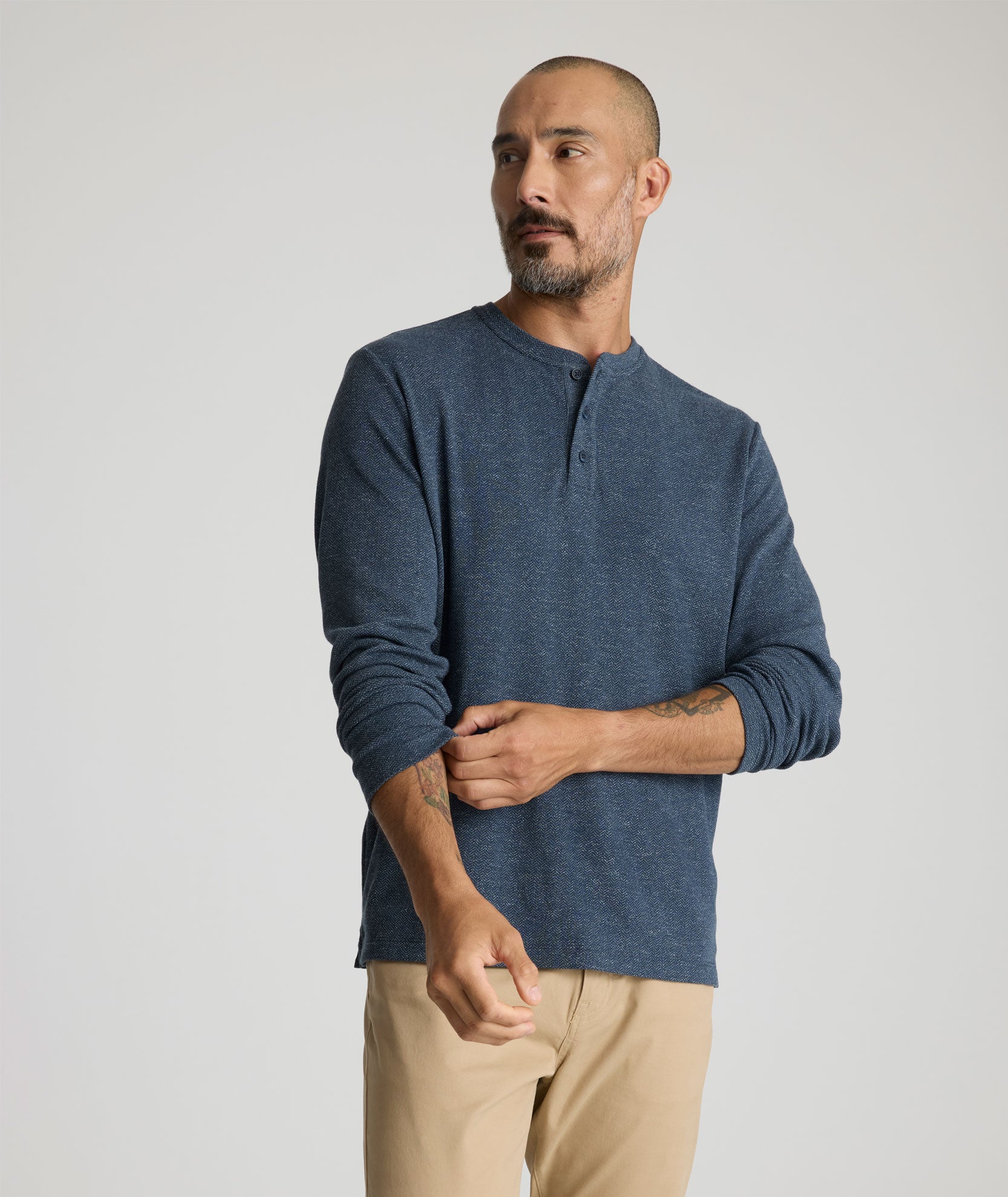 docking RISLEY knit Stanley Maria – organic | navy | JUMPER SHRUNKEN CHUNKY ネイビー shirt トップス