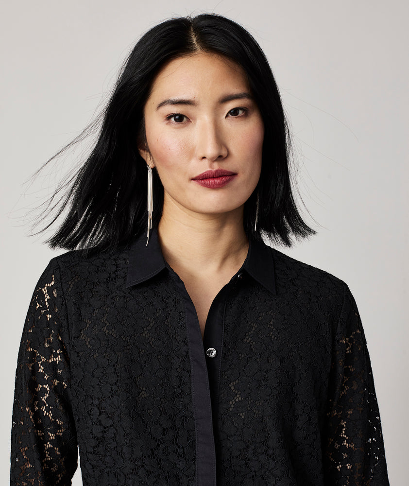 Cotton Blend Lace Holly Shirt