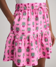 Stretch Cotton Block Print Ilona Skirt Zoom