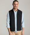 Model is wearing UNTUCKit inman vest in black.