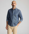 Model is wearing UNTUCKit Wrinkle-Free Ironford Shirt. 