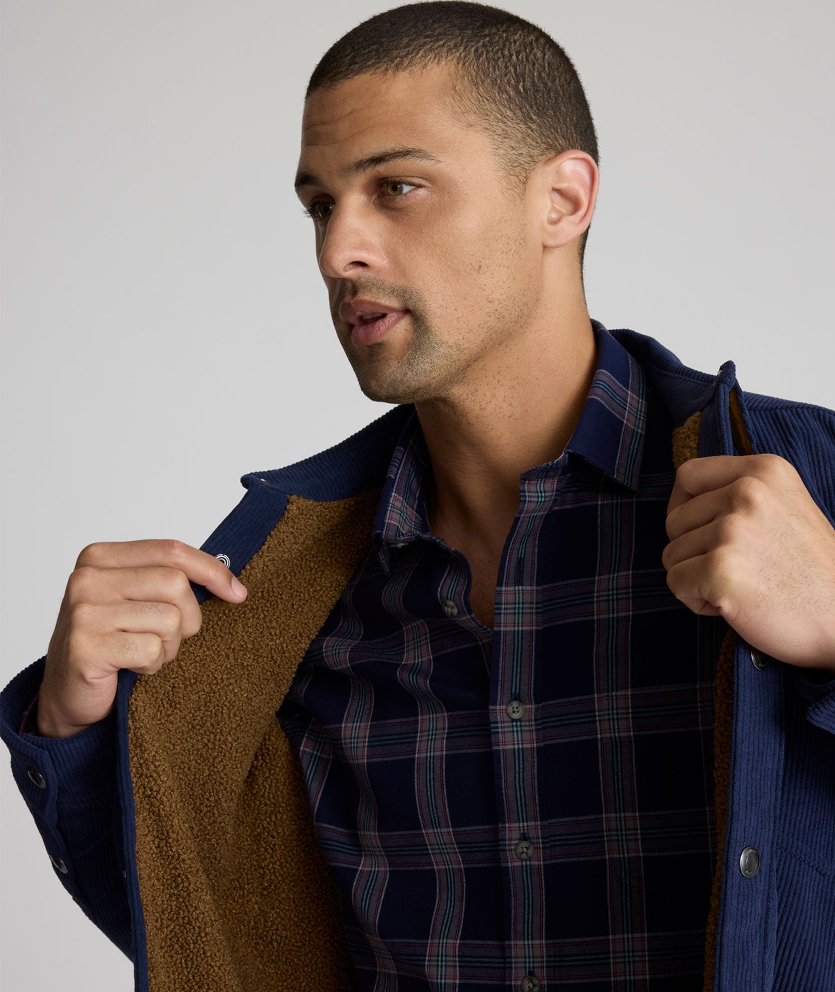 c*a様 SD CORDUROY SHIRT JACKET NAVY XL Corduroy Shirt Jacket Navy | UNTUCKit