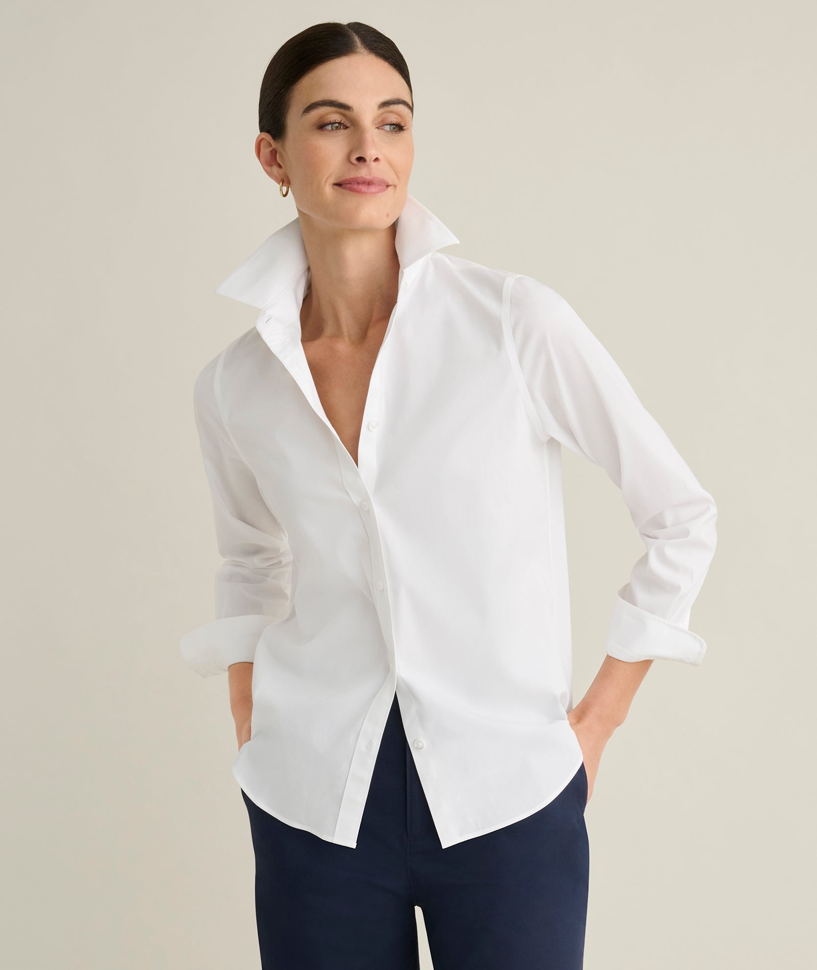 Wrinkle-Free Classic Fit Isabella Shirt White | UNTUCKit