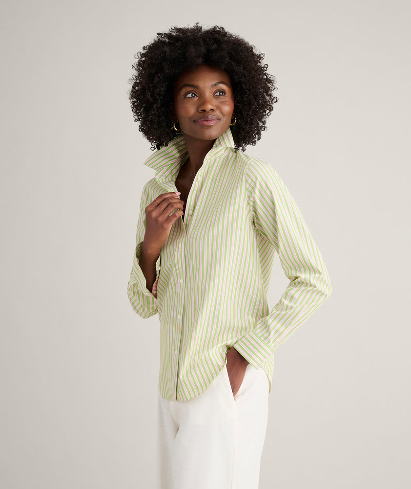 wrinkle free dress shirts womens UNTUCKit | Wrinkle-Free Stretch Cotton Classic Fit Isabella Shirt