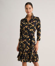 Pleated Janice Midi Shirt Dress