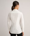 Model is wearing UNTUCKit Stretch Cotton Wrap Jolie Shirt.