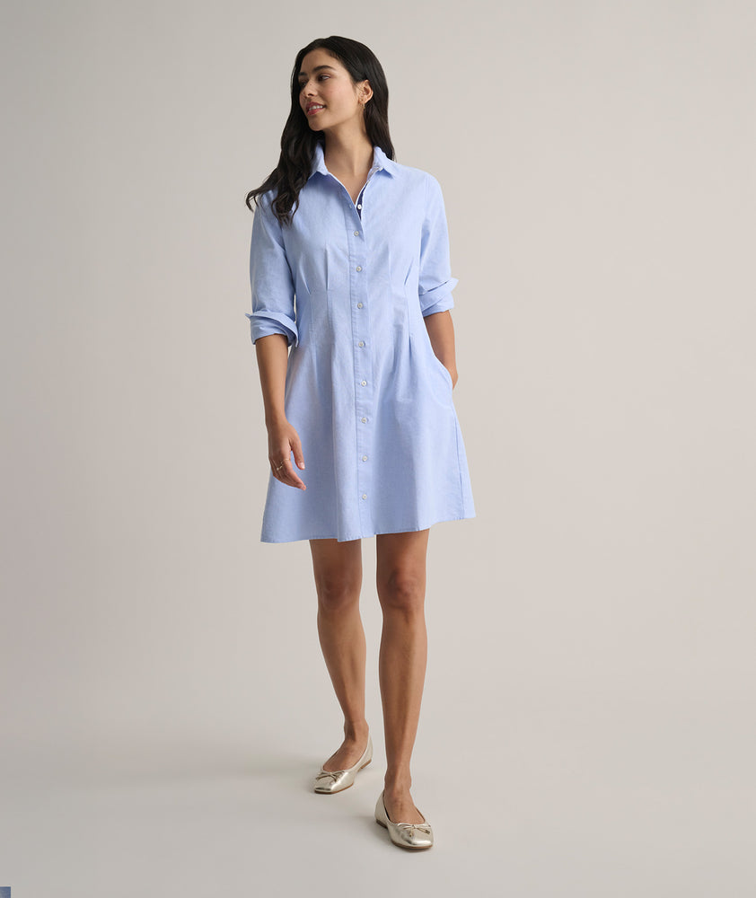 Cotton Oxford Jules Shirt Dress Light Blue | UNTUCKit Cotton Oxford Jules Shirt Dress Light Blue | UNTUCKit