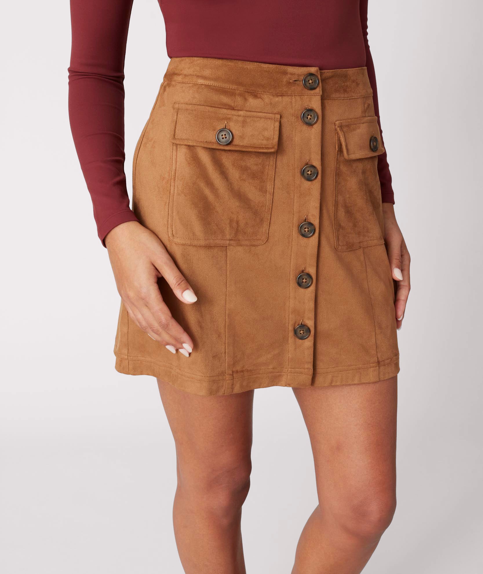 Brown suede skirt you better watch it shop
