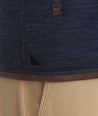 Model is wearing UNTUCKit Kezoh sweatshirt in Navy.