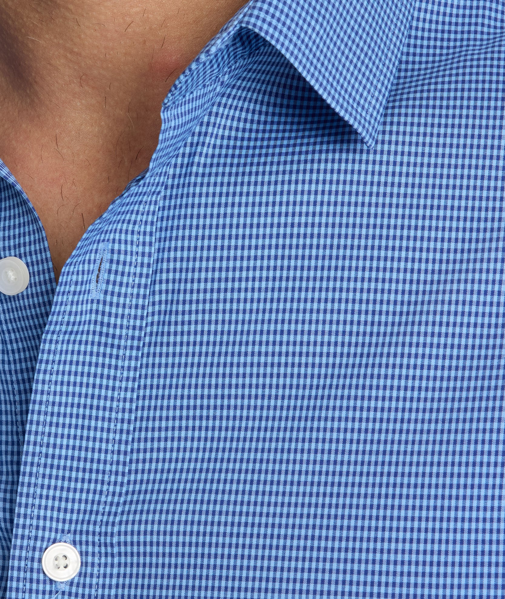 CottonTek™ Kleinwood Shirt Blue Gingham | UNTUCKit