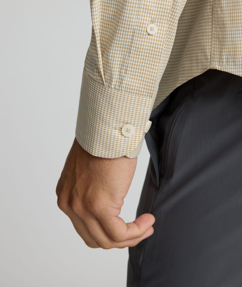 Model is wearing UNTUCKit CottonTek™ Kleinwood Shirt.