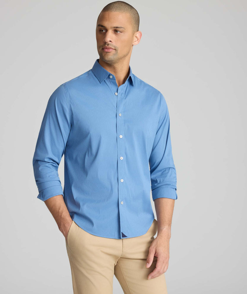 Model wearing an UNTUCKit CottonTek Shirt.