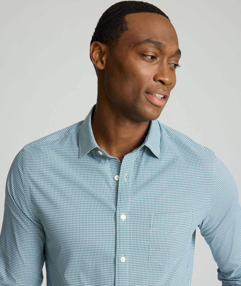 Performance Lafior Shirt Green Check | UNTUCKit Performance Lafior Shirt Green Check | UNTUCKit