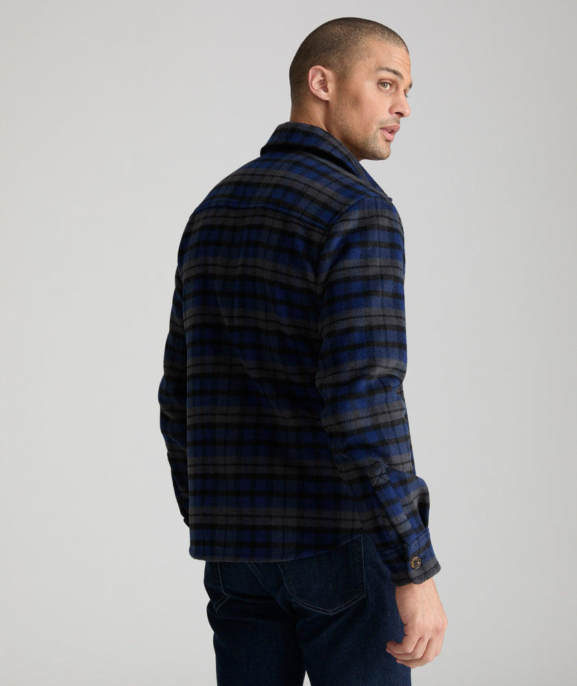 Wool-Blend CPO Jacket Blue Black & Gray Plaid | UNTUCKit Wool-Blend CPO Jacket Blue Black & Gray Plaid | UNTUCKit