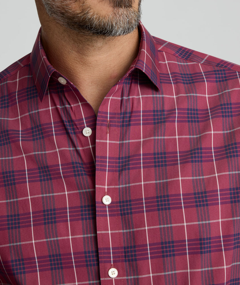 Model is wearing UNTUCKit CottonTek™ Lancaster Shirt.