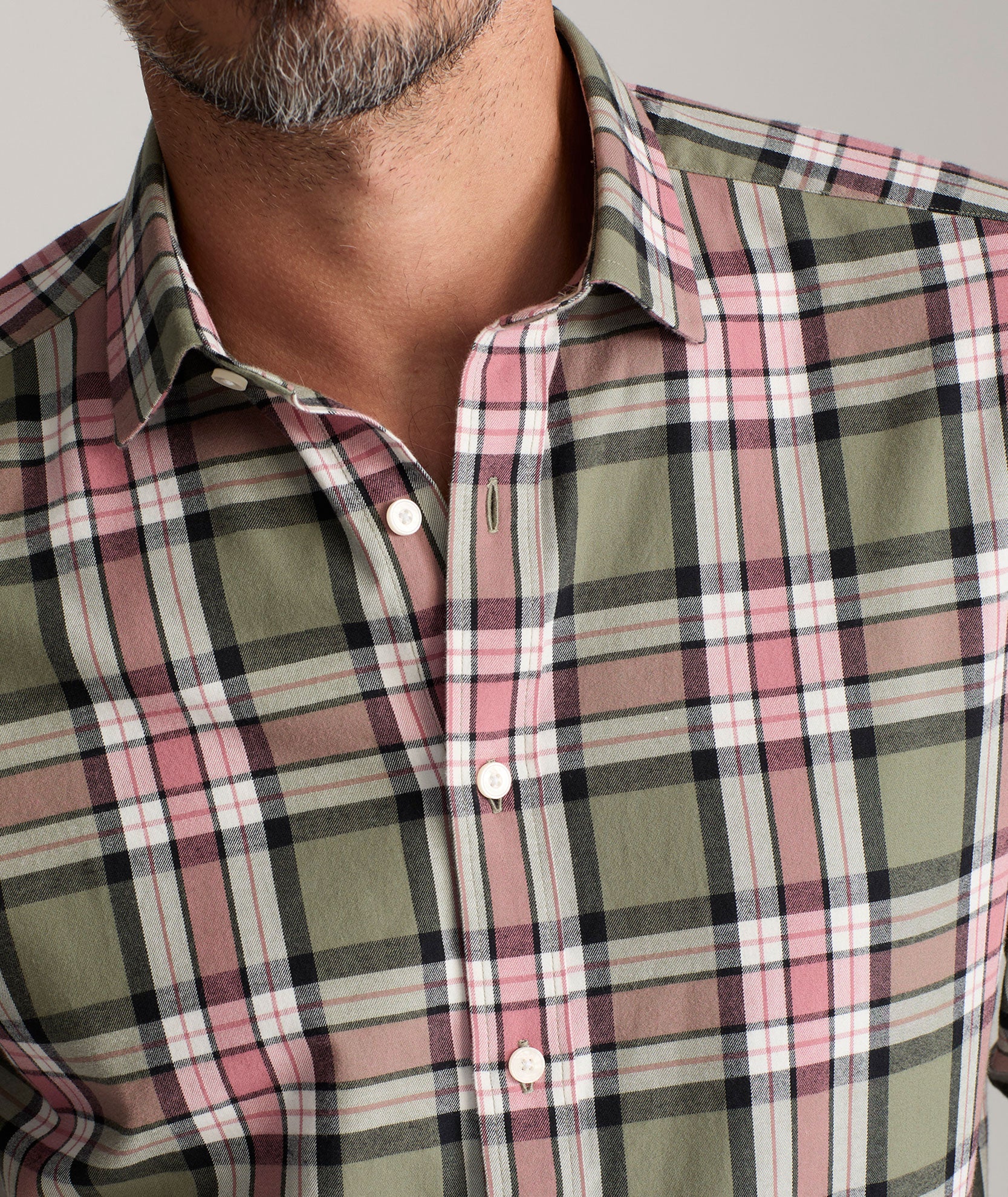 Flannel Larsen Shirt- FINAL SALE Green & Peach Plaid | UNTUCKit Flannel Larsen Shirt- FINAL SALE Green & Peach Plaid | UNTUCKit